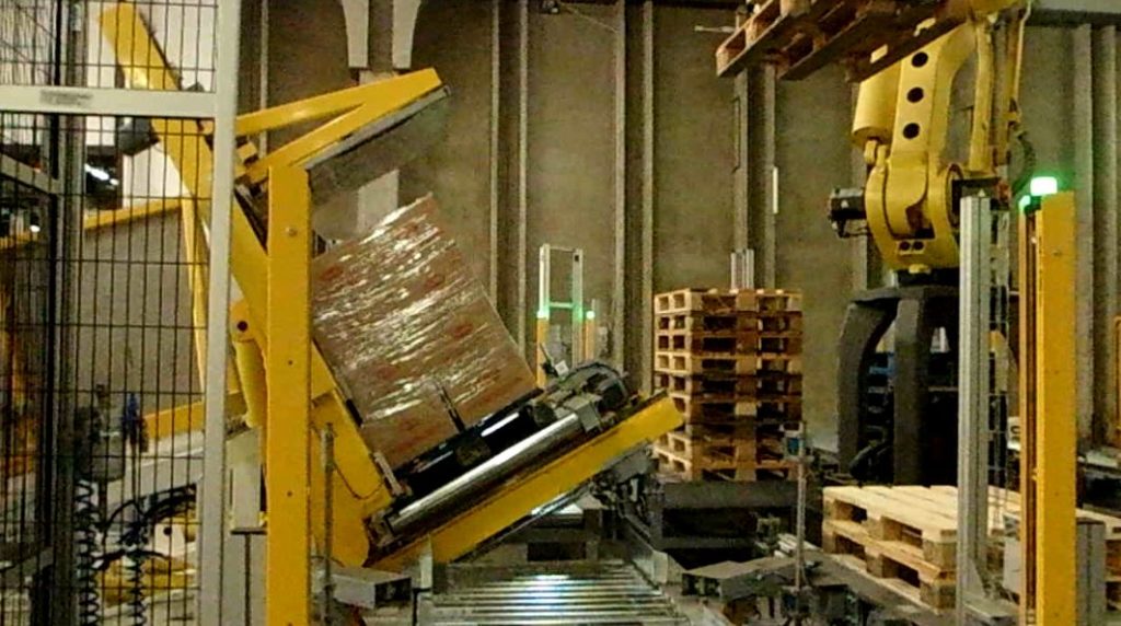 Pallebytter L-Shape model, til In-line løsninger. Palle udskiftes på under 1 minut