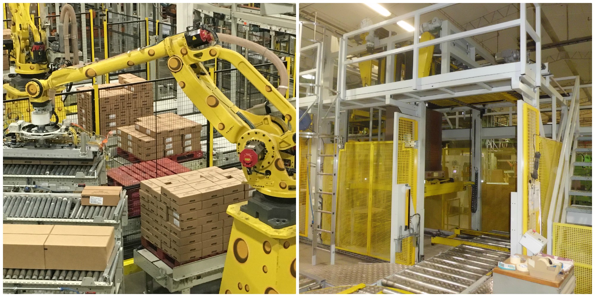 Brugte pallelastere og robotter